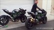 Ninja H2 vs Ninja H2R Exhaust Sound Comparison