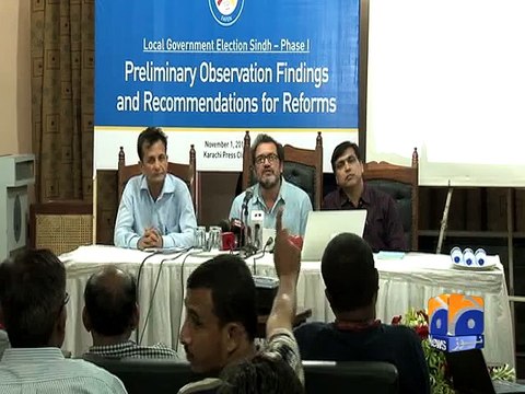 FAFEN on LG Polls (Karachi) - Geo Reports - 01 Nov 2015