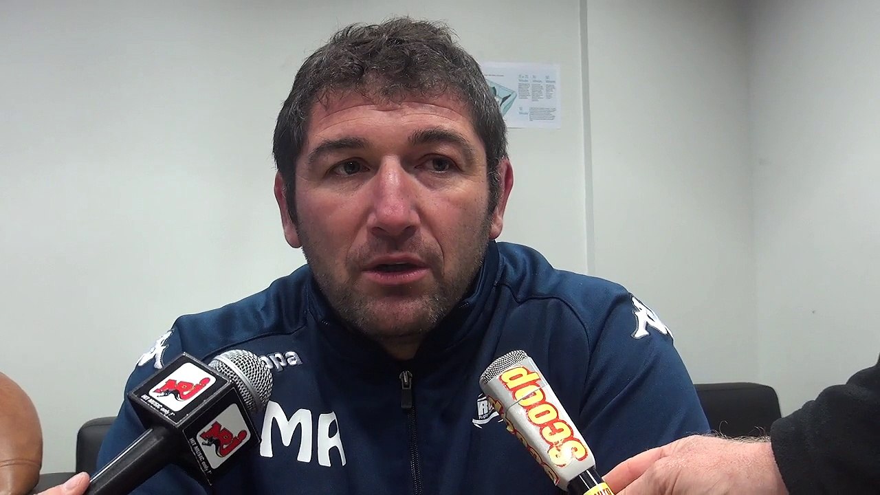 Rugby Fédérale 1 - Marc Raynaud réagit après USB - Aubenas