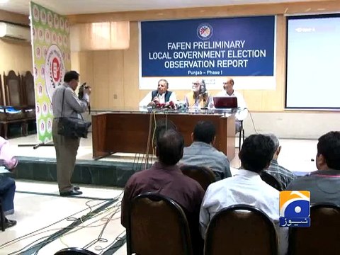 FAFEN on LG Polls (Lahore) - Geo Reports - 01 Nov 2015