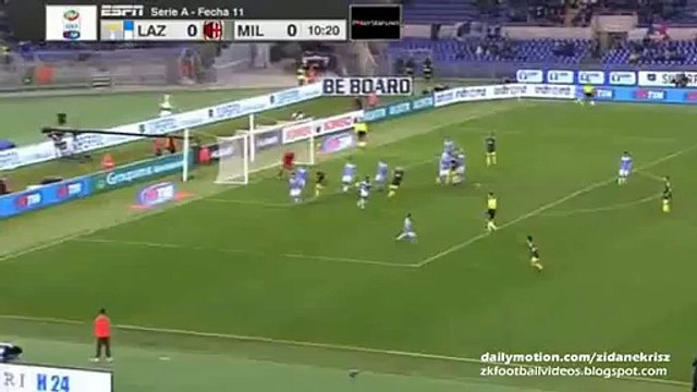 Giacomo Bonaventura Amazing Chance - Lazio v. AC Milan 01.11.2015 HD