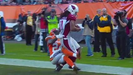 Cardinals Carson Palmer to Larry Fitzgerald for 6-yard TD