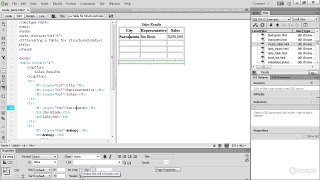 Adobe Dreamweaver CC Learn 084 Inserting a Table