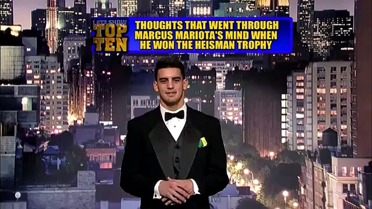 Top Ten Thoughts That Went Through Marcus Mariotas Mind When He Won The Heisman Trophy Da