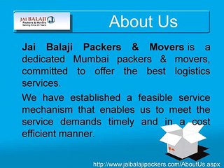 Packers and movers in thane - jaibalajipackers