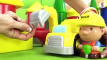 Kid's Toy Construction - Mr Builder and his Excavator & Jack Hammer BUILD a House! Children's Videos