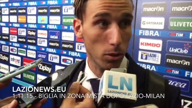 1.11.15 - Biglia in zona mista dopo Lazio-Milan 1-3