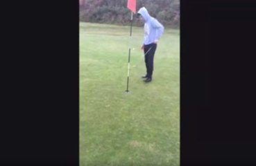 Golfing Trick Shot on the Green