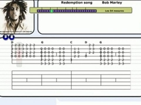 apprends la guitare avec Redemption song