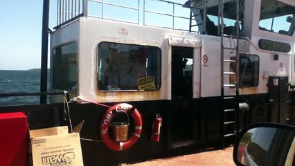 Fire Truck on Country Harbour ferry, Nova Scotia
