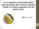 Cats Eye Gemstone For Leo Zodiac Sign