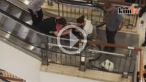 Kanak-kanak cedera kaki tersepit di eskalator