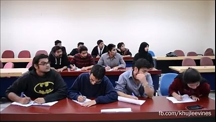 When teacher leaves the exam hall