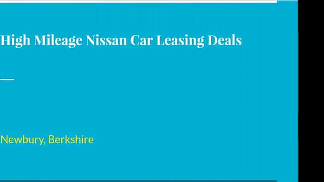High Mileage Nissan Car Leasing Deals At Permonth UK