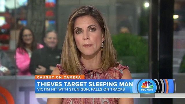 Video_ Thieves target sleeping man on subway, he falls onto tracks