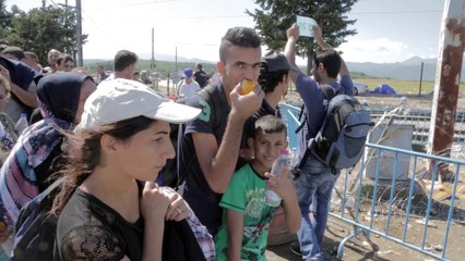 Refugees are arriving in Eidomeni, Greece