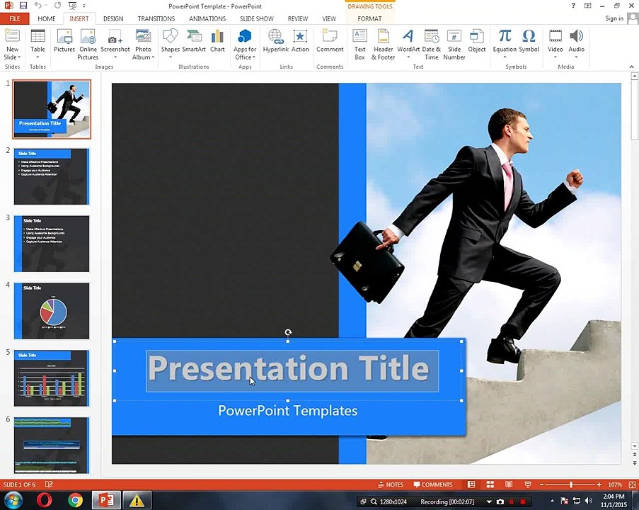 Projects MS PowerPoint 2010 - Business Template -  Part-1