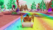 WRECK-IT RALPH Nursery Rhymes Flying Around Candy Island Racing and Painting It