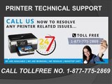 call 1-877-775-2869 Tolfree for printer technical support .