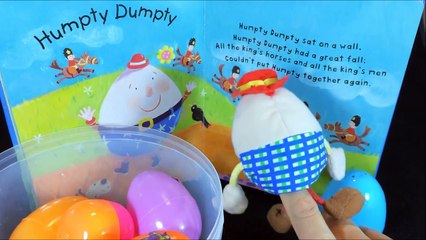 chanson en anglais humpty dumpty Sat On A Wall |  Nursery Rhymes with toys and surprise egg comptine enfantine