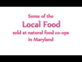 Local food sold at natural food co-ops in Maryland
