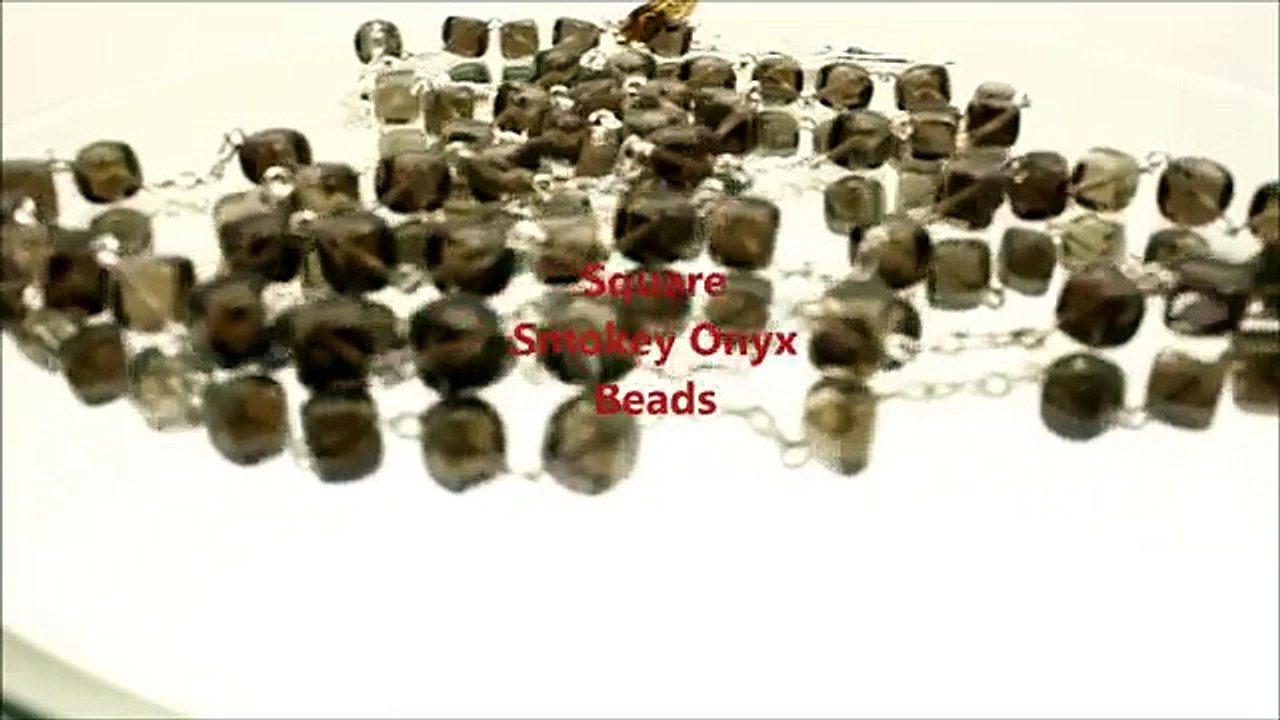 Square Onyx Beads Rosary