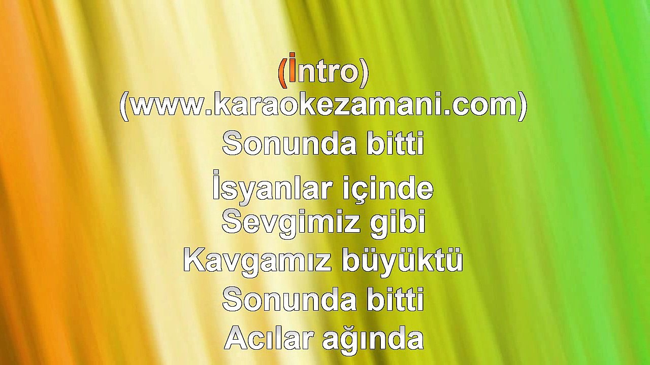 Rafet El Roman - Sonunda Bitti - 2004 TÜRKÇE KARAOKE