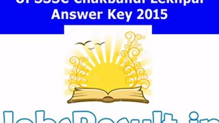UPSSSC Chakbandi Lekhpal Answer Key 2015