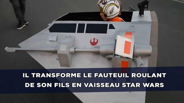 Il transforme le fauteuil roulant de son fils en vaisseau Star Wars