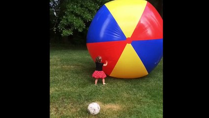 Baby Gets Knocked Out By Huge Inflatable Balloon