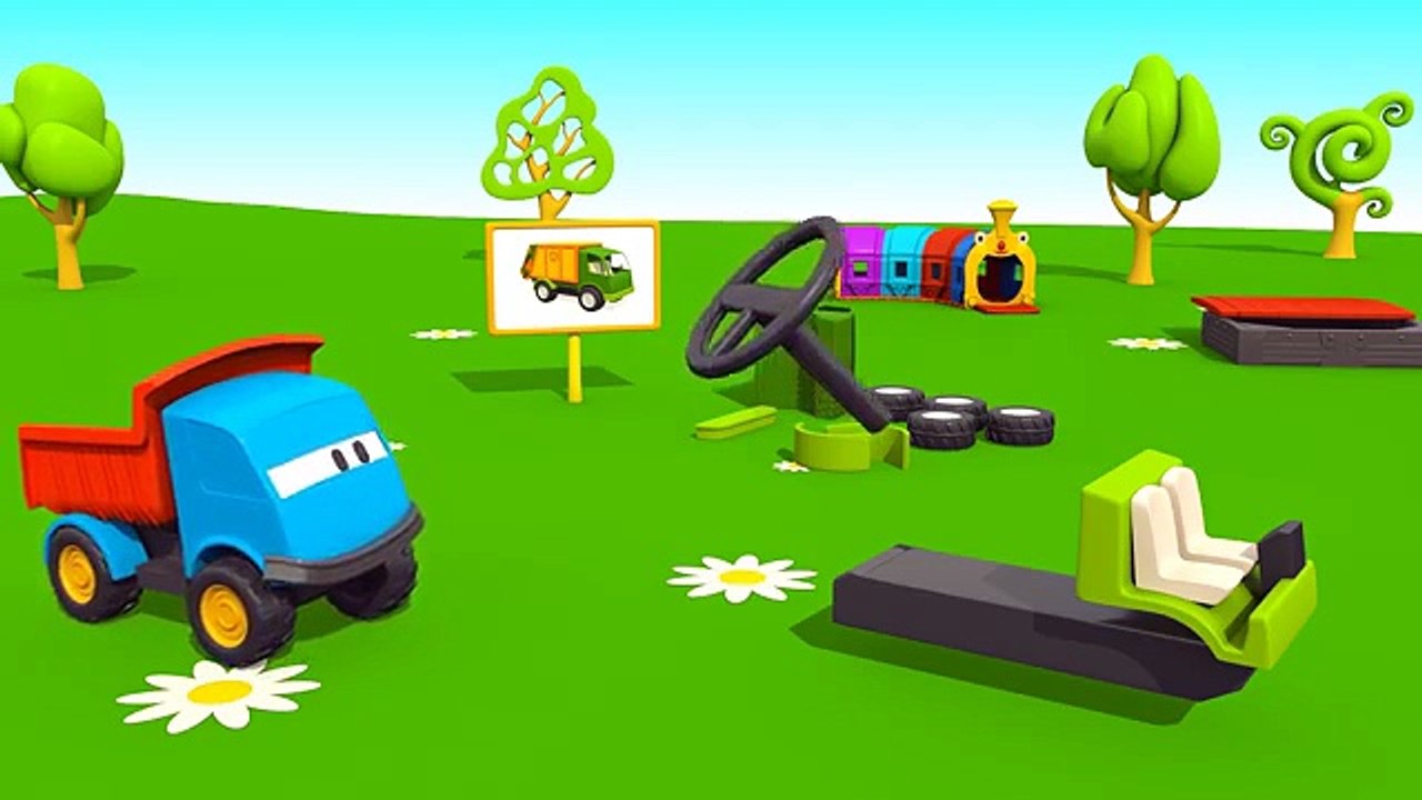 TUTITU style - Leo's Garbage Truck - Kid's 3D Educational Cartoons - Construction for Children