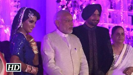 Harbhajan and Geeta Basra Grand Reception Best Pictures
