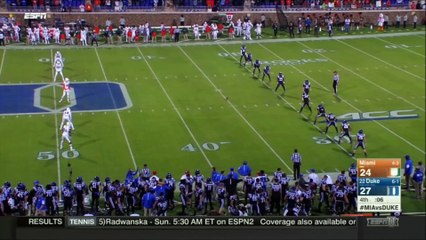 Miami beats Duke with 8-Lateral kickoff return for TD! MIRACLE WIN! (HD)