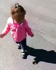 Girl scared from his shadow and Crying watch the video