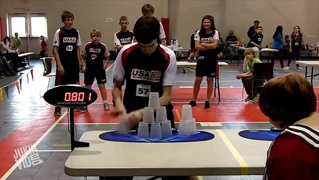 Fastest Cup Stacker Sets New World Record Cup Stacking