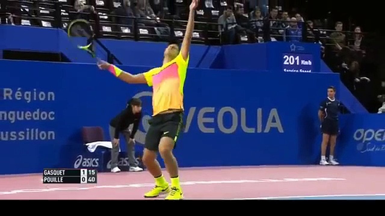 Richard Gasquet vs Lucas Pouille Sud de France Open 2015 2nd Round Highlights HD