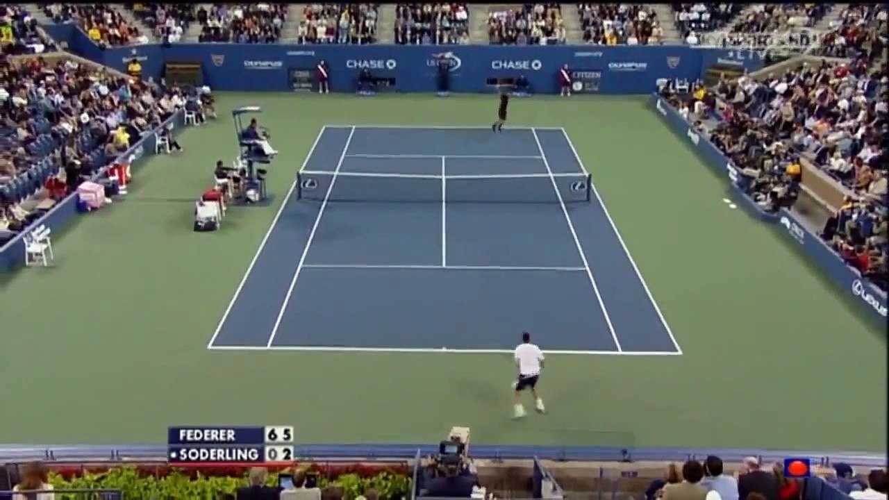 US Open 2009 QuarterFinals Roger Federer vs Robin Soderling Highlights HD