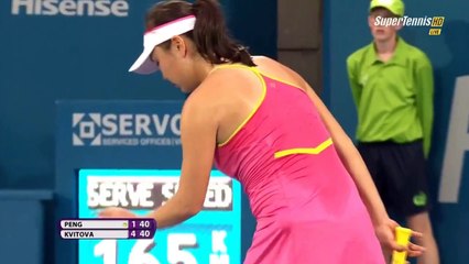 Petra Kvitova vs Shuai Peng Sydney 2015 1st Round
