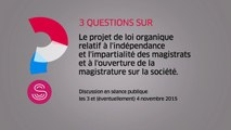 [Questions sur] Projet de loi organique relatif à l'indépendance et l'impartialité des magistrats