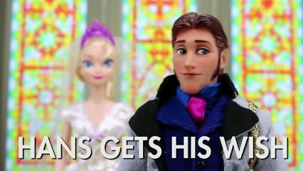 Frozen Anna and Kristoff Switch Voices When He Gets Three Wishes Elsa and Evil Cousin. Dis