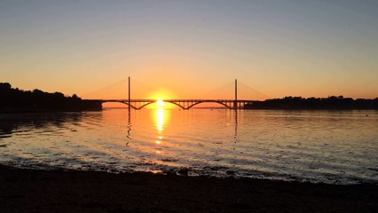 Rade de Brest - Soleil sous le pont de l'Iroise - 1er novembre 2015