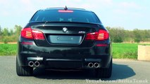 BMW M5 F10 Sound V8 Biturbo Acceleration Tire Smoke Kickdown exhaust Beschleunigung Full Throttle