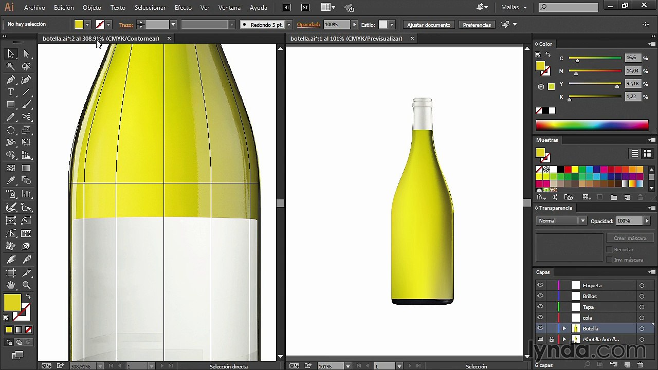 27.Dibujo de la base de la botella
