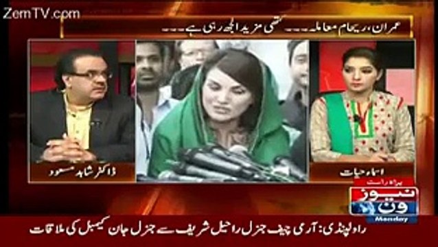 Dr Shahid Masood Revealed The Real Story Behind Reham Khan and Imran Khan