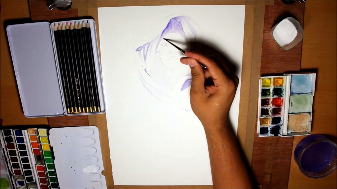 (2015) Speed Painting EP01 - Desert Rose / Aquarelle - Rose des sables