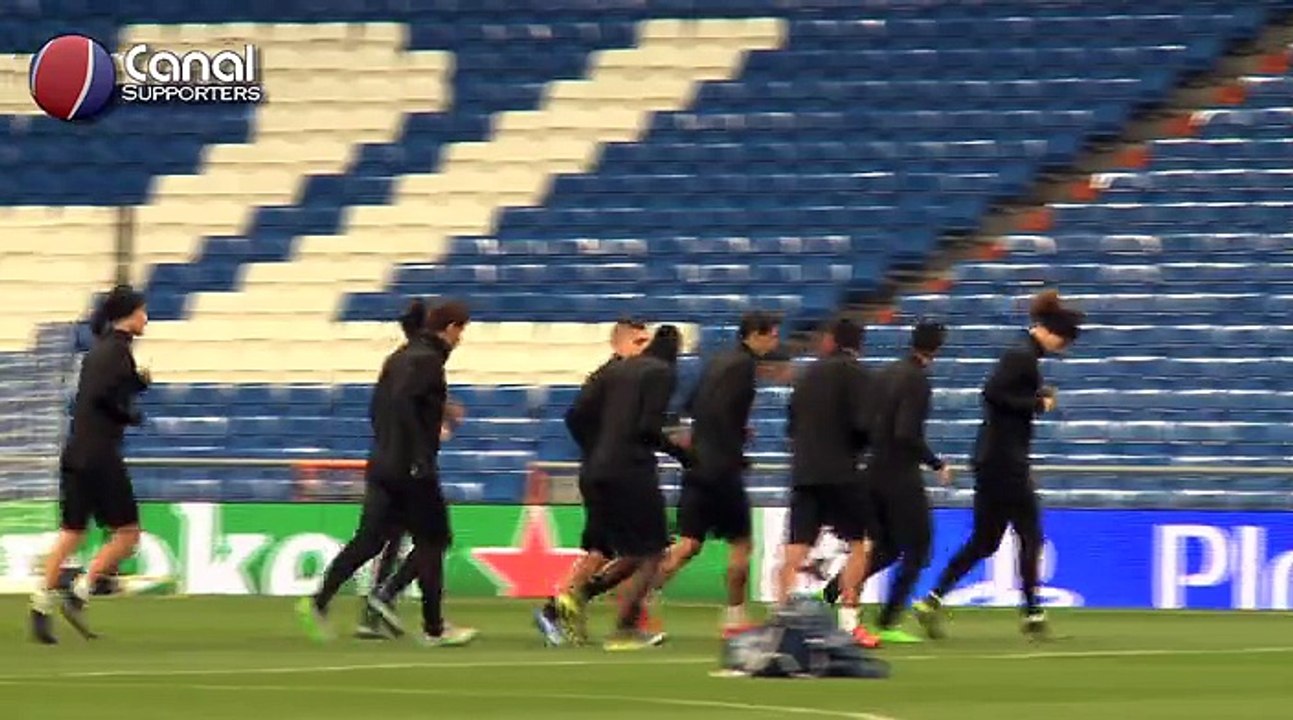 L'entrainement du PSG à Bernabeu avant Real Madrid / PSG en UEFA Champions League