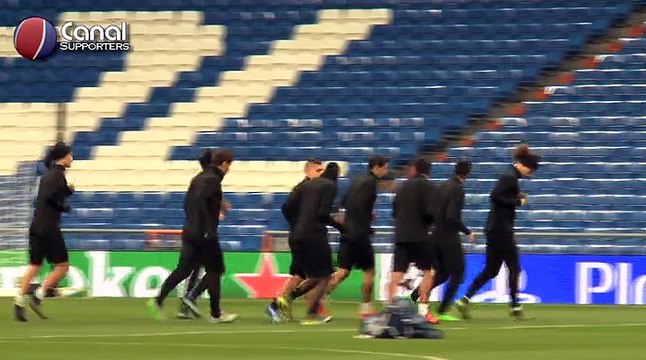 L'entrainement du PSG à Bernabeu avant Real Madrid / PSG en UEFA Champions League