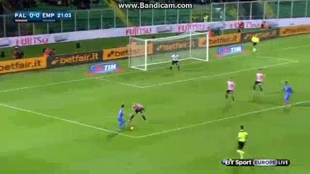 Alberto Gilardino Fantastic Chance Palermo 0-0 Empoli Serie A 2.11.2015 HD