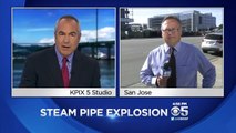 Steam Pipe EXPLODES in Santa Clara County, Explosion Shoots Worker Out Of Manhole, Blows A