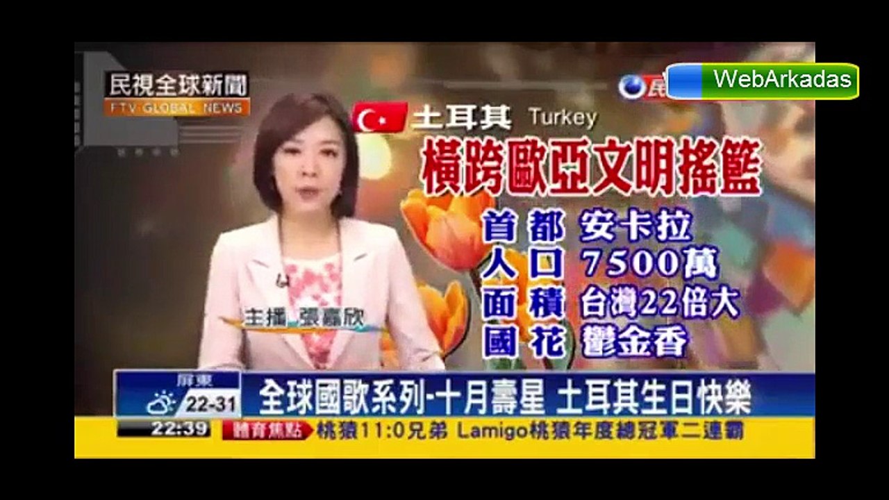 Tayvan Haber Kanalı FTV Global News İstiklal Marşı İle Cumhuriyet Bayramı Kutlaması Yaptı